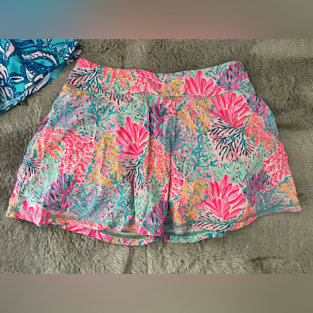 EUC Lilly Pulitzer Luxletic Alia Skort Small Coral Tennis